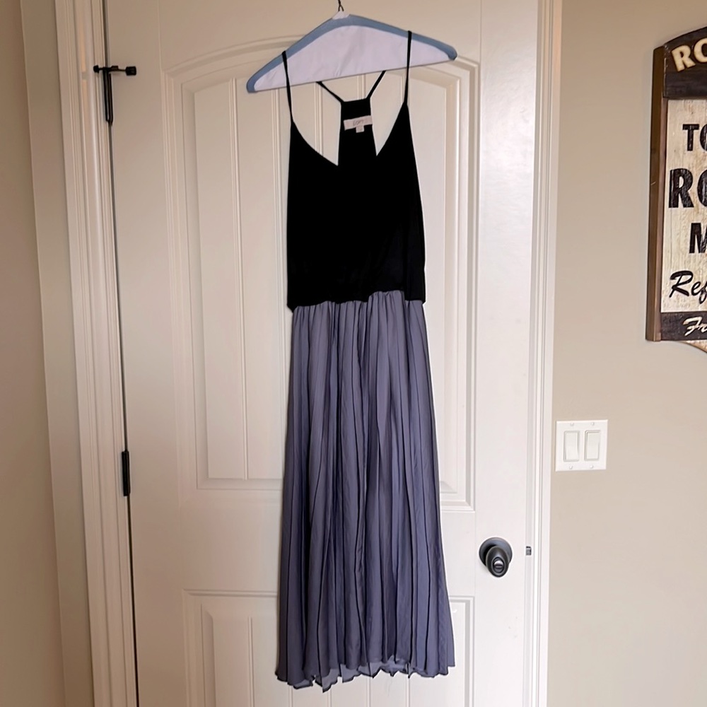 Loft purple and black dress